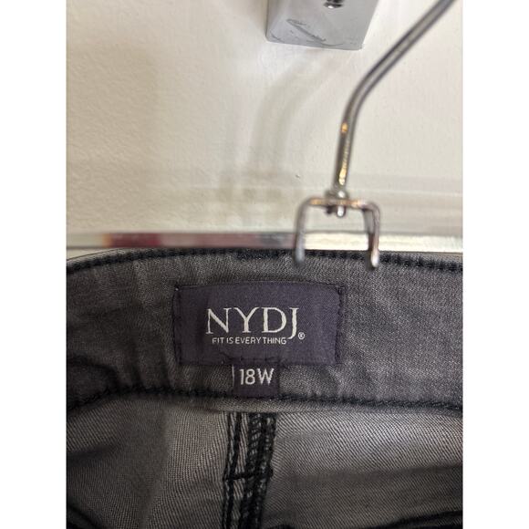 NYDJ Ellison Jeans Womens 18W Destiny Gray Straight Leg High Rise Lift Tuck NWT - Picture 4 of 10